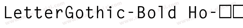 LetterGothic-Bold Ho字体转换